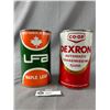 Image 1 : 2 Vintage 1 Quart Cans - Co-Op Dextron Auto Trans Fluid & LFA Maple Leaf Trans Fluid