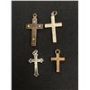 Image 3 : Lot of 4 Vintage Cross Pendants