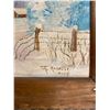 Image 2 : 28 x 20 Signed Painting R. Rosselle Framed