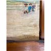 Image 2 : 29 x 21 Signed Painting R. Rosselle Nicely Framed Bullrider