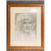 Image 1 : A Very Nicely Framed 12 x 15 Pencil Drawing Chief Dan George by Trisha Burns