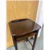 Image 2 : Beautiful Antique Dark BrownTelephone Table In Great Shape 32" H x 15" D x 20" W NO SHIPPING