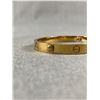Image 2 : Lovely Oval Shaped Replica Cartier Bangle. Marked 750 Cartier © 0L4783 + Hallmarks. In Good Conditio