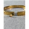 Image 3 : Lovely Oval Shaped Replica Cartier Bangle. Marked 750 Cartier © 0L4783 + Hallmarks. In Good Conditio