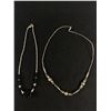 Image 1 : 2 Vintage Liquid Silver Choker Necklaces