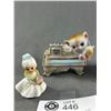 Image 2 : Vintage Satsuma Porcelain Cat Franklin Mint + Other Figurines