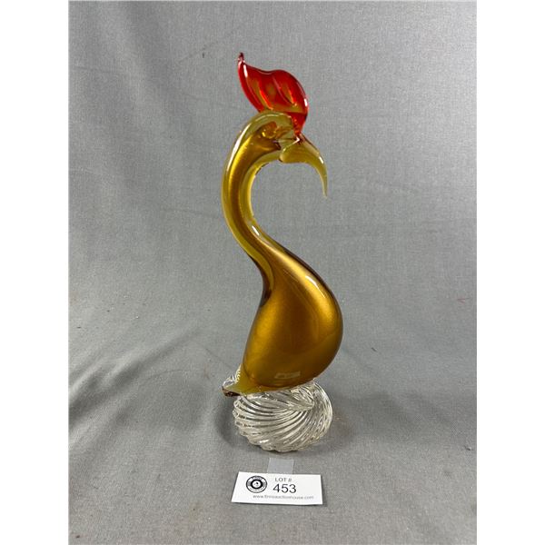 11" Tall Murano Glass Rooster