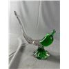 Image 2 : 2 Art Glass Hand Blown Phesants 10" Tall