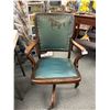 Image 1 : A Vintage Wooden Swivel Office Chair (NO Shipping)