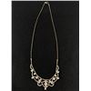 Image 1 : Vintage Rhinestone Lavaliere Choker Necklace