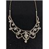 Image 2 : Vintage Rhinestone Lavaliere Choker Necklace