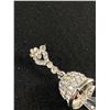 Image 3 : Vintage Rhinestone & Crystal Glass Bells Dangle Earrings