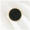 Image 3 : Antique Victorian 14K Gold Black Onyx Carved Intaglio Male Round Platter Ring