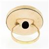 Image 6 : Antique Victorian 14K Gold Black Onyx Carved Intaglio Male Round Platter Ring