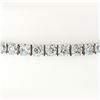 Image 2 : 18k White Gold 12.21 ctw 37 Round Large Diamond Line Tennis Statement Bracelet