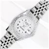 Image 4 : Rolex Stainless Steel White Roman And Gold Diamond Bezel Oyster Perpetual With B