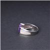 Image 2 : 18K White Gold & Amethyst Ring