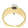 Image 4 : 14k Yellow Gold 0.50 ctw Terraced Round Brilliant Diamond Cluster Cocktail Ring