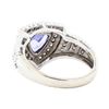 Image 3 : 1.15 ctw Tanzanite And Diamond Ring - 14KT White Gold
