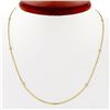 Image 1 : 14K Yellow Gold .12 ctw 6 Bezel Station Round Diamond by the Yard Chain Necklace