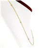 Image 4 : 14K Yellow Gold .12 ctw 6 Bezel Station Round Diamond by the Yard Chain Necklace