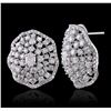 Image 2 : 14KT White Gold 4.43 ctw Diamond Earrings