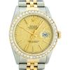 Image 1 : Rolex Mens 2 Tone 2.5CTW 18K Yellow Gold Diamond Bezel Champagne Jubilee Dial 36