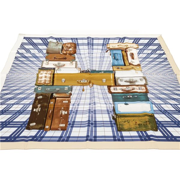 Hermes Multicolor H en Voyage 70 Silk Scarf