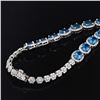Image 2 : 42.30 ctw Aquamarine and 8.01 ctw Diamond 14K White Gold Necklace
