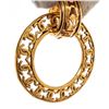 Image 4 : Chanel Gold Gilt Metal Large Round CC Earrings