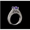 Image 4 : 14KT White Gold 1.98 ctw Tanzanite and Diamond Ring