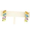 Image 1 : 14k Yellow Gold 2.00 ctw Marquise Cut Amethyst Peridot & Topaz Cuff Post Earring