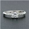 Image 2 : Antique Art Deco Platinum Old European Diamond Solitaire Engagement Promise Ring