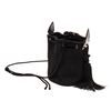 Image 2 : Saint Laurent Black Canvas Fringe Bucket Bag