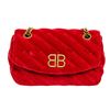 Image 1 : Balenciaga Red Velvet BB Chain Shoulder Bag