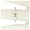 Image 4 : Vintage 14k White Gold 0.83 ctw I VVS2 Round Brilliant Cut Diamond Solitaire Rin