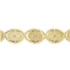 Image 3 : Vintage 14k Gold Florentine Etched Diamond Star Link Bracelet w/ Braided Frame