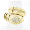 Image 1 : 18k Yellow Gold 0.50 ctw Round Diamond Hand Made Snake Serpent Wrap Statement Ri