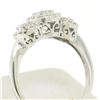 Image 5 : 14k White Gold F VS2 1.25 ctw Triple Cluster Round Brilliant Diamond Band Ring