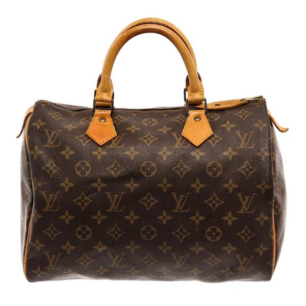 Louis Vuitton Brown Monogram Canvas Speedy 30 Satchel Bag