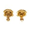 Image 3 : Chanel Gold Cc Disc Earrings