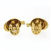 Image 2 : Piaget 1993 18k Gold Bezel Diamond Jockey Cap Horse Shoe Swivel Back Cuff Links