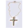 Image 1 : 18K Gold Cross Pendant & Necklace by Carlo Rici