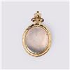 Image 3 : 18K Yellow Gold Pendant with Rubies & Vintage Silver Medallion