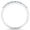 Image 2 : 14KT White Gold 0.36ctw Blue Diamond Ring
