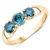 Image 1 : 14KT Yellow Gold 1.03ctw Blue Diamond Ring