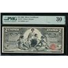 Image 1 : 1896 $2 Educational Silver Certificate PMG 30