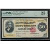 Image 1 : 1882 $50 Gold Certificate PMG 25