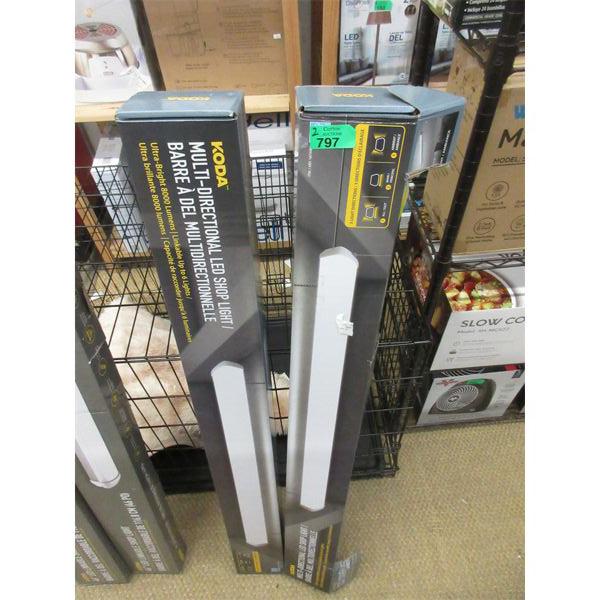 2-Pack Koda 46” Multi-Directional LED Shop Light – 8000 Lumens – Linkable W/ Chain
