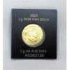 Image 2 : 1 Gram .9999 Fine Gold 2023 Maple Leaf Coin 